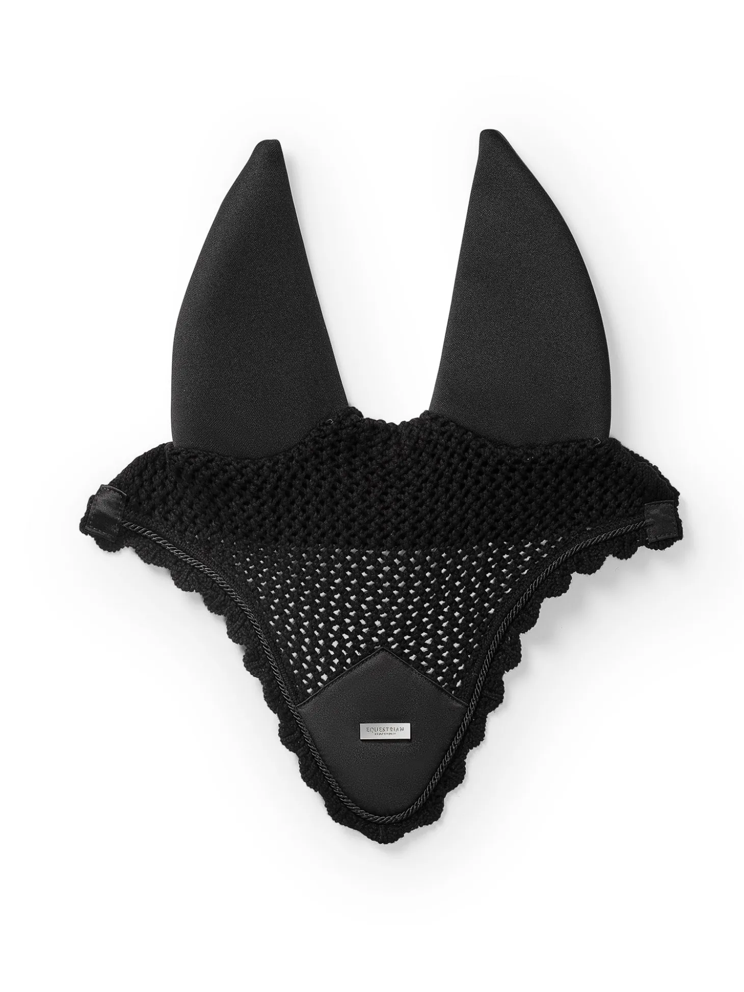 Fliegenhaube Schwarz Silber