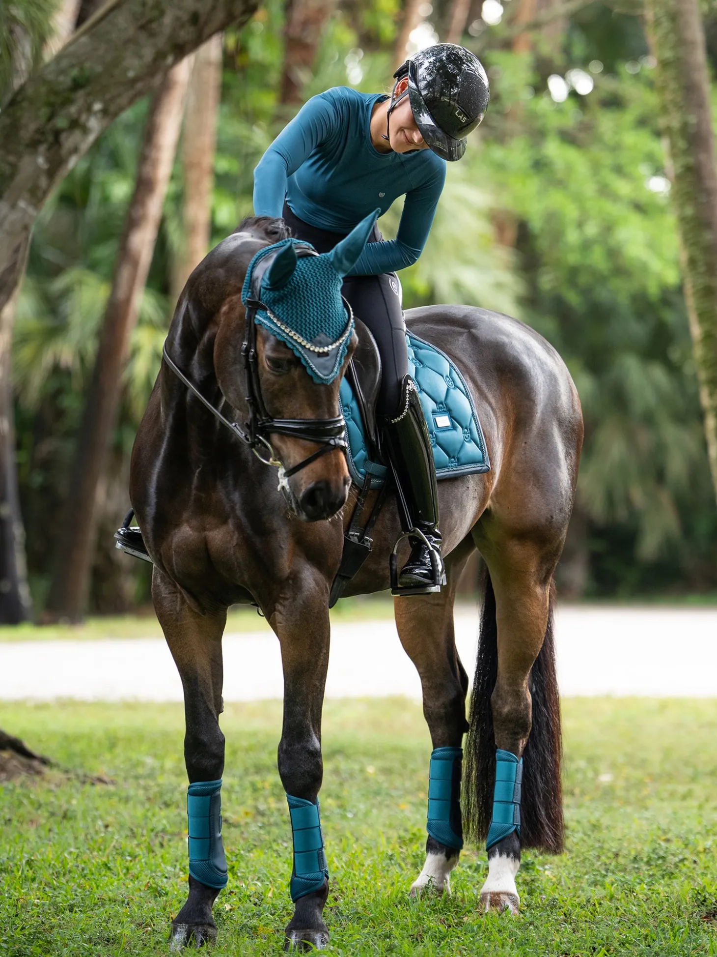 Fliegenhaube Teal blue