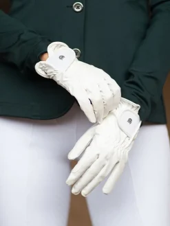 Reithandschuhe Motion White