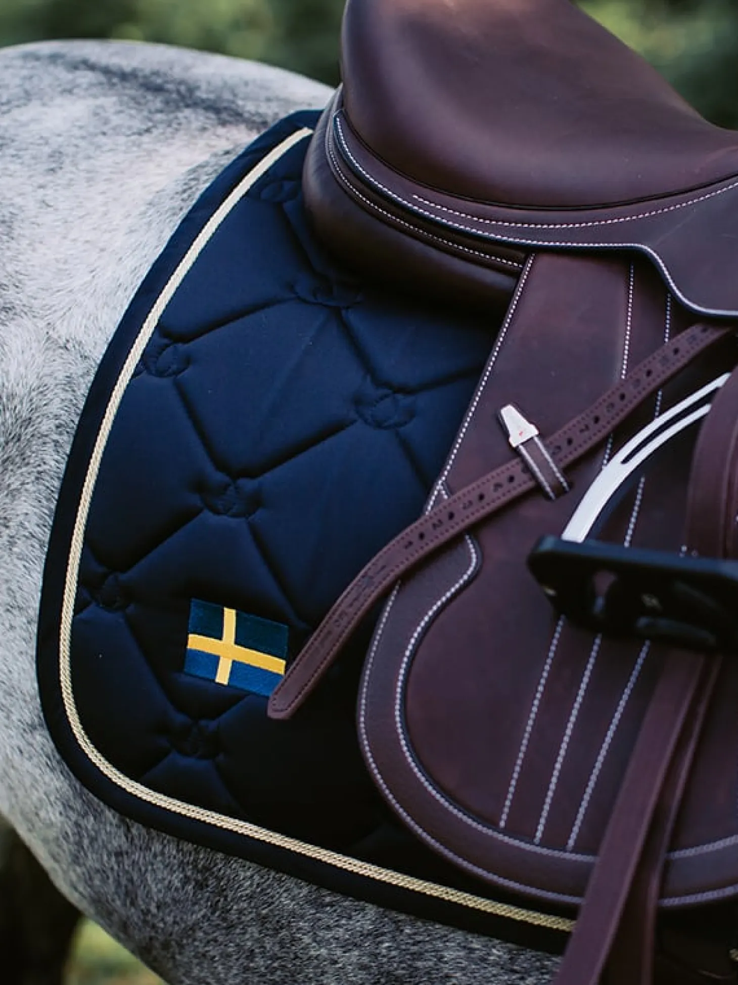 Springschabracke Blau