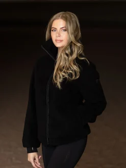 Teddy Fleece Jacke Black